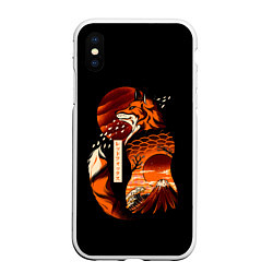 Чехол iPhone XS Max матовый JAPAN FOX, цвет: 3D-белый