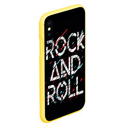 Чехол iPhone XS Max матовый Rock And Roll, цвет: 3D-желтый — фото 2