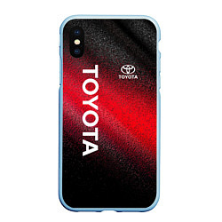 Чехол iPhone XS Max матовый TOYOTA, цвет: 3D-голубой