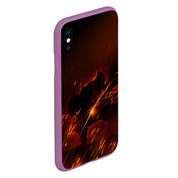 Чехол iPhone XS Max матовый KIMETSU NO YAIBA, цвет: 3D-фиолетовый — фото 2