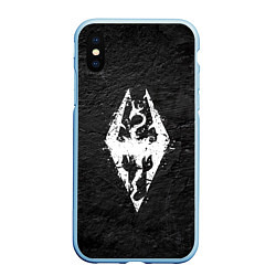 Чехол iPhone XS Max матовый THE ELDER SCROLLS, цвет: 3D-голубой