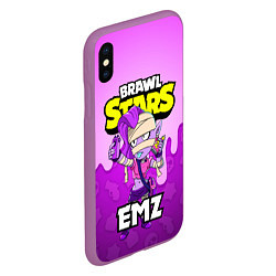 Чехол iPhone XS Max матовый BRAWL STARS EMZ, цвет: 3D-фиолетовый — фото 2