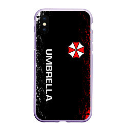 Чехол iPhone XS Max матовый RESIDENT EVIL UMBRELLA, цвет: 3D-светло-сиреневый