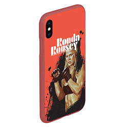 Чехол iPhone XS Max матовый Ronda Rousey, цвет: 3D-красный — фото 2