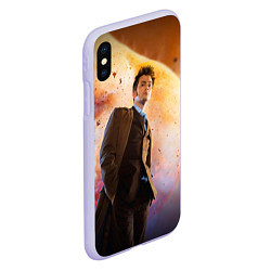 Чехол iPhone XS Max матовый DOCTOR WHO, цвет: 3D-светло-сиреневый — фото 2