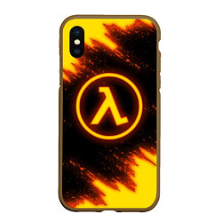 Чехол iPhone XS Max матовый HALF-LIFE, цвет: 3D-коричневый