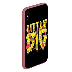 Чехол iPhone XS Max матовый Little Big, цвет: 3D-малиновый — фото 2