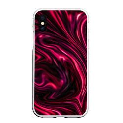 Чехол iPhone XS Max матовый Abstract Fluid, цвет: 3D-белый