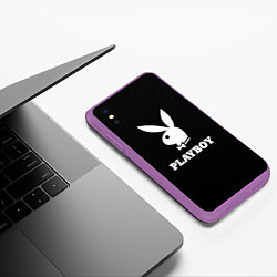 Чехол iPhone XS Max матовый PLAYBOY, цвет: 3D-фиолетовый — фото 2