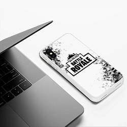 Чехол iPhone XS Max матовый Fortnite & Marshmello, цвет: 3D-белый — фото 2