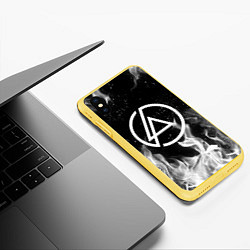 Чехол iPhone XS Max матовый LINKIN PARK, цвет: 3D-желтый — фото 2