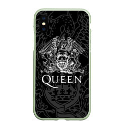 Чехол iPhone XS Max матовый QUEEN, цвет: 3D-салатовый