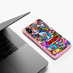 Чехол iPhone XS Max матовый BRAWL STARS LEON SHARK, цвет: 3D-баблгам — фото 2