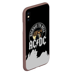 Чехол iPhone XS Max матовый ACDC, цвет: 3D-коричневый — фото 2