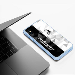 Чехол iPhone XS Max матовый Lamborghini, цвет: 3D-голубой — фото 2