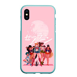 Чехол iPhone XS Max матовый PINK SAILOR MOON, цвет: 3D-мятный