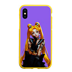 Чехол iPhone XS Max матовый SAILOR MOON, цвет: 3D-желтый