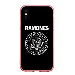 Чехол iPhone XS Max матовый RAMONES