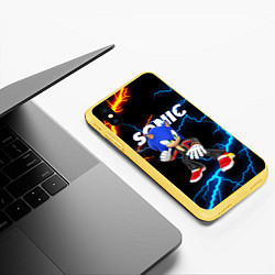 Чехол iPhone XS Max матовый SONIC, цвет: 3D-желтый — фото 2