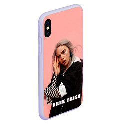 Чехол iPhone XS Max матовый Billie Eilish, цвет: 3D-светло-сиреневый — фото 2