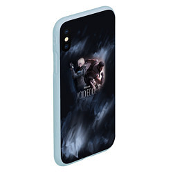 Чехол iPhone XS Max матовый Void Edge, цвет: 3D-голубой — фото 2