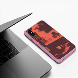 Чехол iPhone XS Max матовый Hotline miami, цвет: 3D-розовый — фото 2