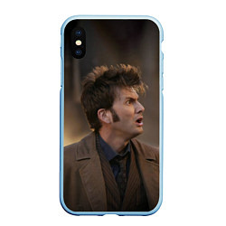 Чехол iPhone XS Max матовый 10th DOCTOR WHO, цвет: 3D-голубой