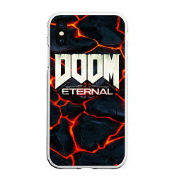 Чехол iPhone XS Max матовый DOOM: ETERNAL, цвет: 3D-белый