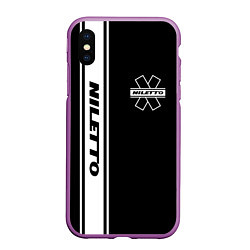 Чехол iPhone XS Max матовый NILETTO, цвет: 3D-фиолетовый