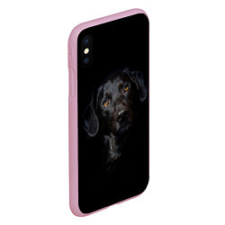 Чехол iPhone XS Max матовый Пес, цвет: 3D-розовый — фото 2