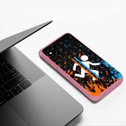 Чехол iPhone XS Max матовый PORTAL 2, цвет: 3D-малиновый — фото 2