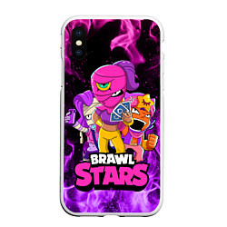 Чехол iPhone XS Max матовый BRAWL STARS TARA, цвет: 3D-белый