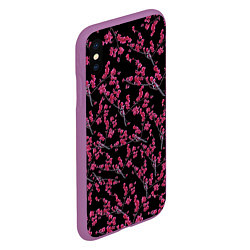Чехол iPhone XS Max матовый Ветка сакура, цвет: 3D-фиолетовый — фото 2