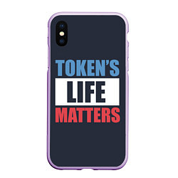 Чехол iPhone XS Max матовый TOKENS LIFE MATTERS