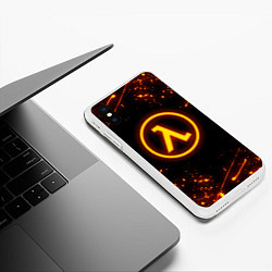 Чехол iPhone XS Max матовый HALF-LIFE 3, цвет: 3D-белый — фото 2