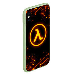 Чехол iPhone XS Max матовый HALF-LIFE 3, цвет: 3D-салатовый — фото 2