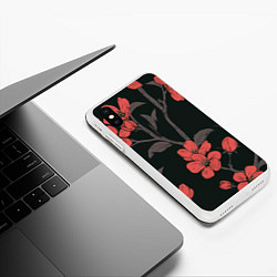 Чехол iPhone XS Max матовый САКУРА, цвет: 3D-белый — фото 2