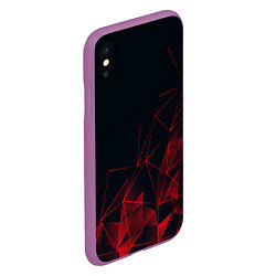 Чехол iPhone XS Max матовый RED STRIPES, цвет: 3D-фиолетовый — фото 2