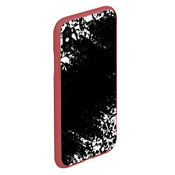 Чехол iPhone XS Max матовый БЕЛЫЕ ЧЕРЕПА, цвет: 3D-красный — фото 2