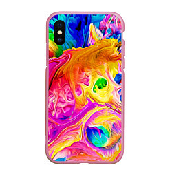 Чехол iPhone XS Max матовый TIE DYE