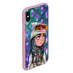 Чехол iPhone XS Max матовый BILLIE EILISH, цвет: 3D-розовый — фото 2