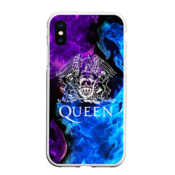 Чехол iPhone XS Max матовый QUEEN, цвет: 3D-белый