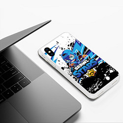 Чехол iPhone XS Max матовый BRAWL STARS MAX, цвет: 3D-белый — фото 2