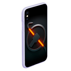 Чехол iPhone XS Max матовый HALF-LIFE, цвет: 3D-светло-сиреневый — фото 2