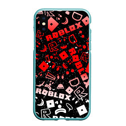Чехол iPhone XS Max матовый Roblox, цвет: 3D-мятный