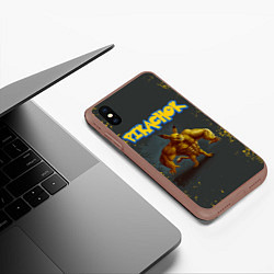 Чехол iPhone XS Max матовый Пикачок, цвет: 3D-коричневый — фото 2
