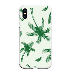 Чехол iPhone XS Max матовый Пальмовый рай