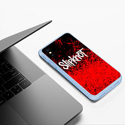 Чехол iPhone XS Max матовый SLIPKNOT, цвет: 3D-голубой — фото 2