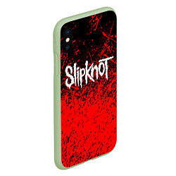 Чехол iPhone XS Max матовый SLIPKNOT, цвет: 3D-салатовый — фото 2