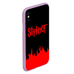 Чехол iPhone XS Max матовый SLIPKNOT, цвет: 3D-сиреневый — фото 2
